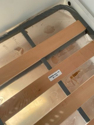 Somier individual blanco y azul