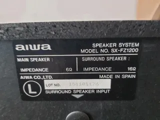Altavoces Aiwa Negros modelo SX FZ1200