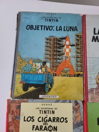 8 Comics Tintin Antiguos Lomos Carton
