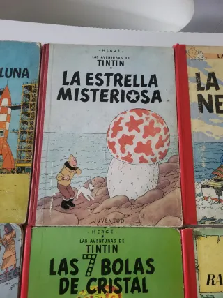 8 Comics Tintin Antiguos Lomos Carton