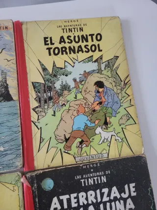 8 Comics Tintin Antiguos Lomos Carton