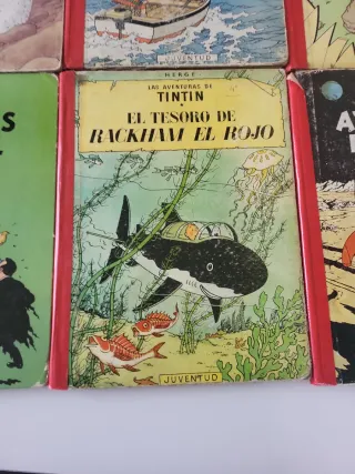 8 Comics Tintin Antiguos Lomos Carton
