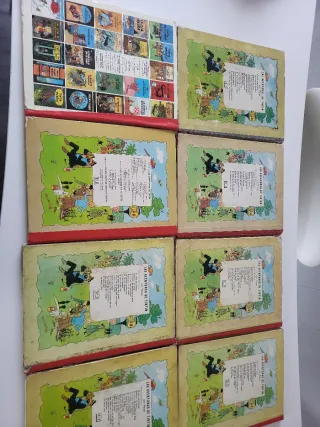 8 Comics Tintin Antiguos Lomos Carton