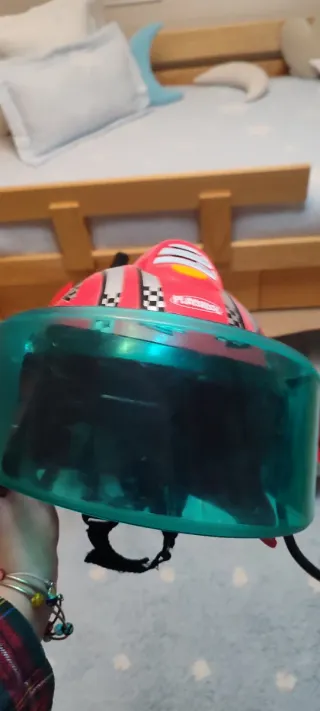 Moto Grande Infantil Roja con Casco Playskool