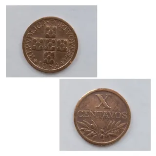 Moeda 10 Centavos 1953 Portugal