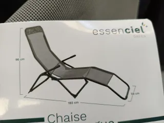 Essenciel - Tumbona Siesta de Acero Gris