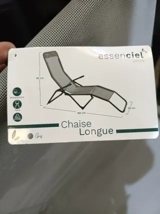 Essenciel - Tumbona Siesta de Acero Gris