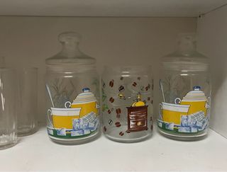 Botes de cristal con tapa hermética