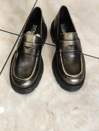 Mocassini donna vera pelle interno in pelle