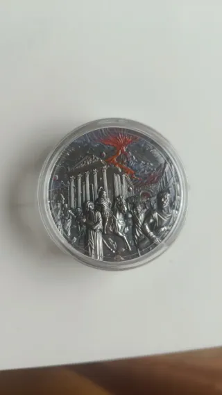 Moneda Plata Pura 999 Pompeya 2 onzas troy (62,2g)