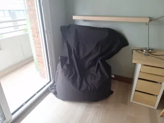 Pouff puff muy grande color negro