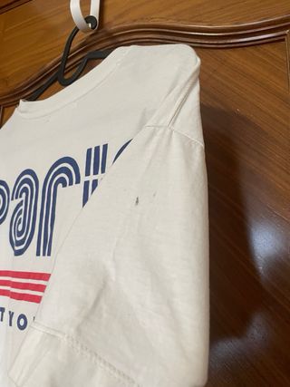 Camiseta Pull&Bear blanca París talla S