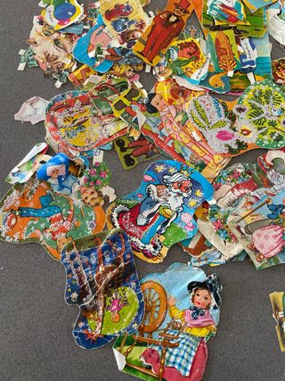 Lote de 100 cromos de picar vintage