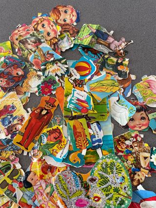 Lote de 100 cromos de picar vintage