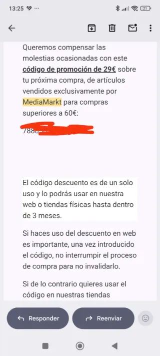 Código descuento MediaMarkt 29€