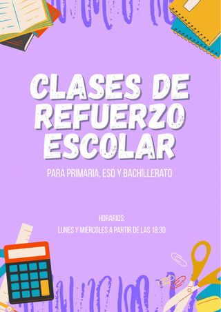 Clases de repaso para primaria, ESO y bachillerato