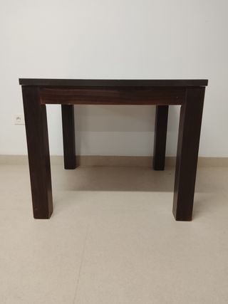 Mesa auxiliar cuadrada madera wengue
