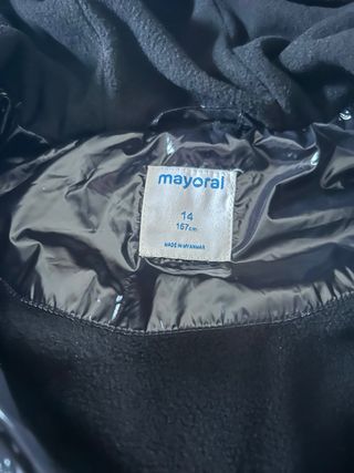 Abrigo Negro Brillante Mayoral