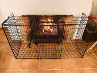 Grelha / proteção de lareira extensível