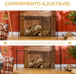 Grelha / proteção de lareira extensível