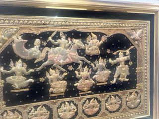 Cuadro Oriental Detallado con Marco Dorado