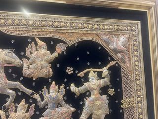 Cuadro Oriental Detallado con Marco Dorado