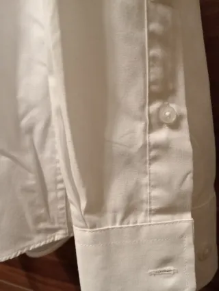 Camisa Primark Blanca Manga Larga Talla L