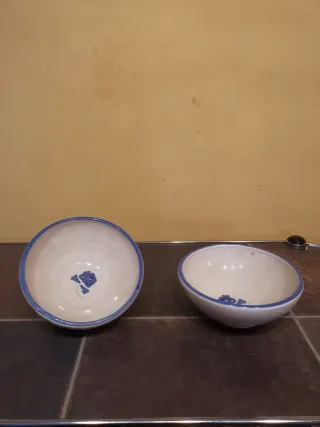 Juego de vajilla de cerámica azul y Blanco