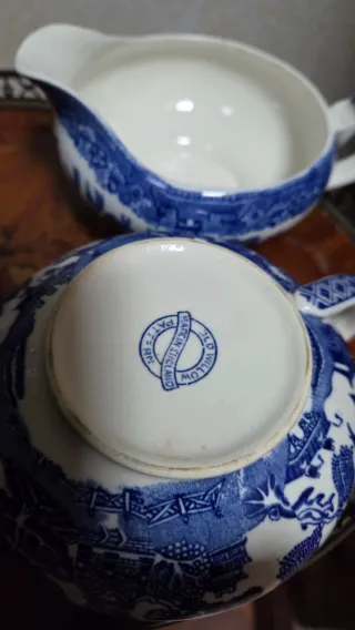 Set 4 Salsiere Inglesi Porcellana Blu