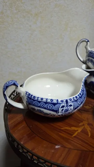 Set 4 Salsiere Inglesi Porcellana Blu