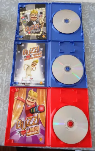 Pack Buzz PS2 con 4 controller e 3 giochi