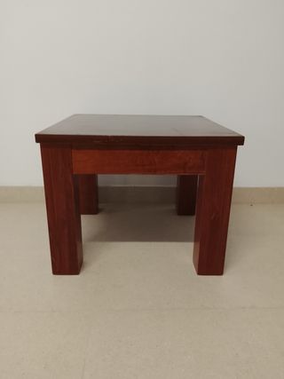 Mesa auxiliar cuadrada madera