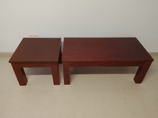 Mesa auxiliar cuadrada madera