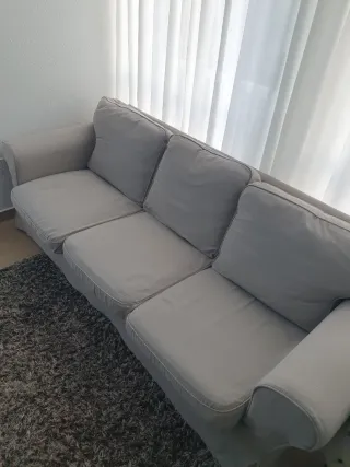 Sofá IKEA 3 plazas tela gris