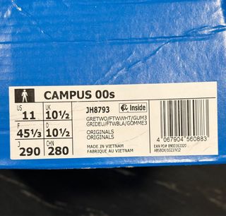 Adidas Campus 00s Gris Talla 45.5