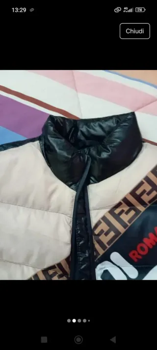 Gilet Fendi Beige e blu