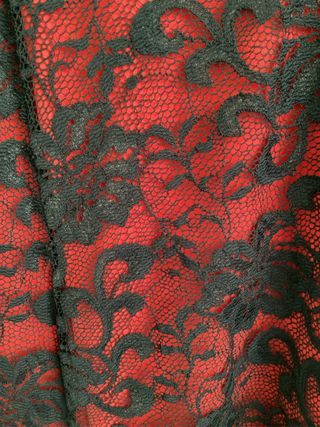 Falda flamenca roja y negra talla S