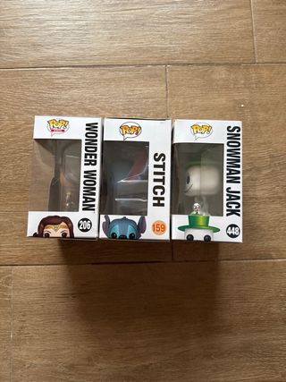 Funko Pop Wonder Woman, Stitch, Snowman Jack