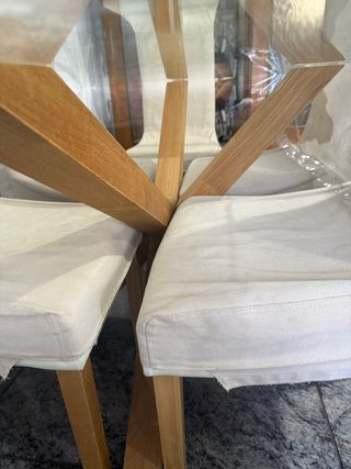 Mesa Comedor Cristal y Madera