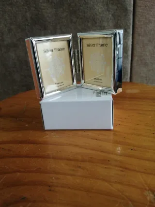 Portarretratos Doble Plata