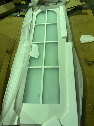 Puerta doble con cristal