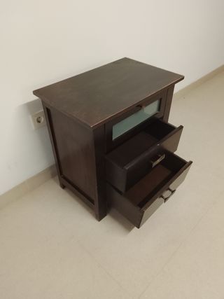 Mesita noche madera wengue