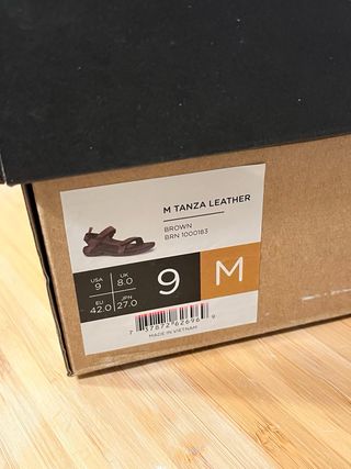 Sandalias de piel Teva M Tanza Beige/Marrón (42)