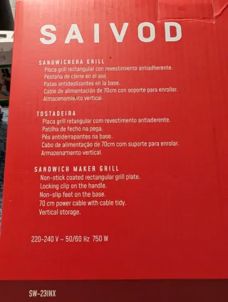 Sandwichera Saivod Y-8011