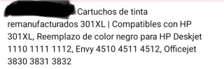 Cartucho Tinta 301XL Negro
