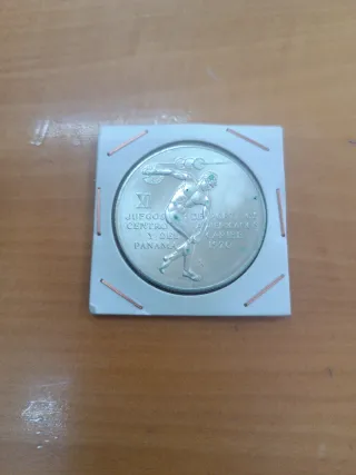 Moneda Plata Juegos Centroamericanos Panamá 1970 3