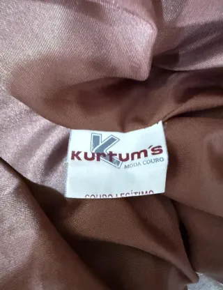 Casaco blazer vintage em couro legítimo