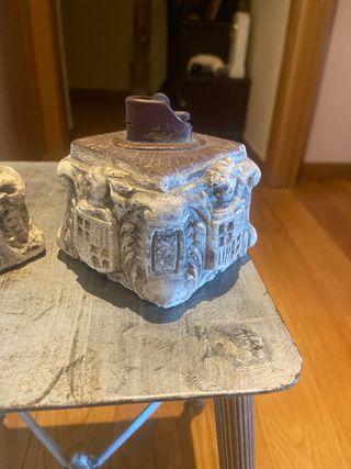 Cenicero y mechero vintage a juego