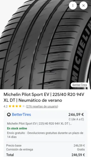 Neumático Michelin 225/40 R20 94V XL DT