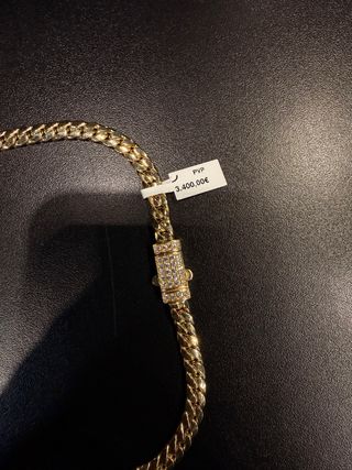 Cadena cubana oro 18k